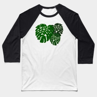 Monstera Deliciosa Leaves Baseball T-Shirt